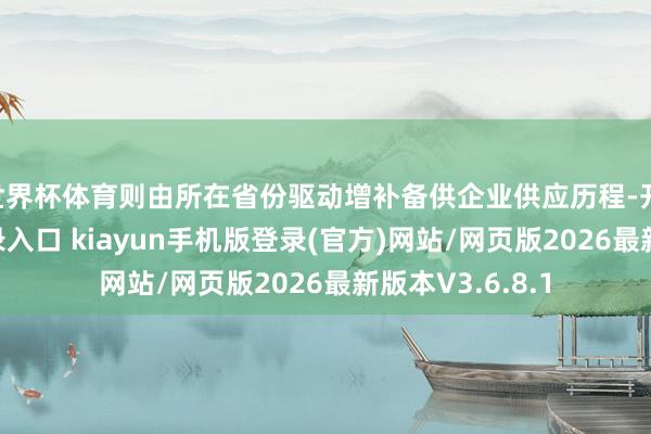 世界杯体育则由所在省份驱动增补备供企业供应历程-开·云app体育登录入口 kiayun手机版登录(官方)网站/网页版2026最新版本V3.6.8.1