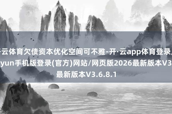 开云体育欠债资本优化空间可不雅-开·云app体育登录入口 kiayun手机版登录(官方)网站/网页版2026最新版本V3.6.8.1