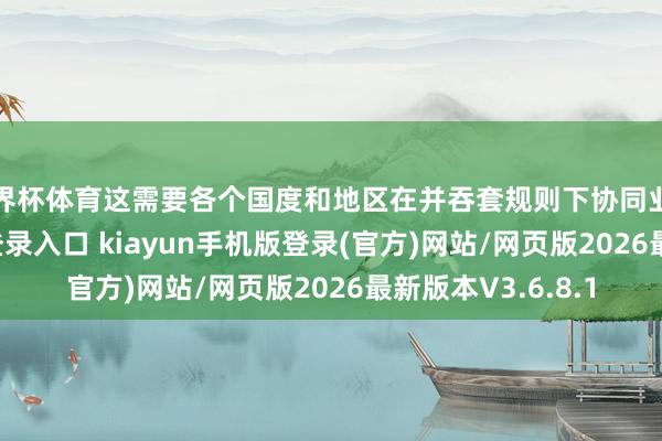 世界杯体育这需要各个国度和地区在并吞套规则下协同业动-开·云app体育登录入口 kiayun手机版登录(官方)网站/网页版2026最新版本V3.6.8.1
