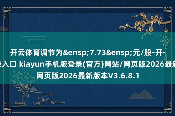 开云体育调节为 7.73 元/股-开·云app体育登录入口 kiayun手机版登录(官方)网站/网页版2026最新版本V3.6.8.1